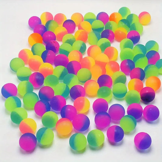 set van 10 regenboog stuiterballen
