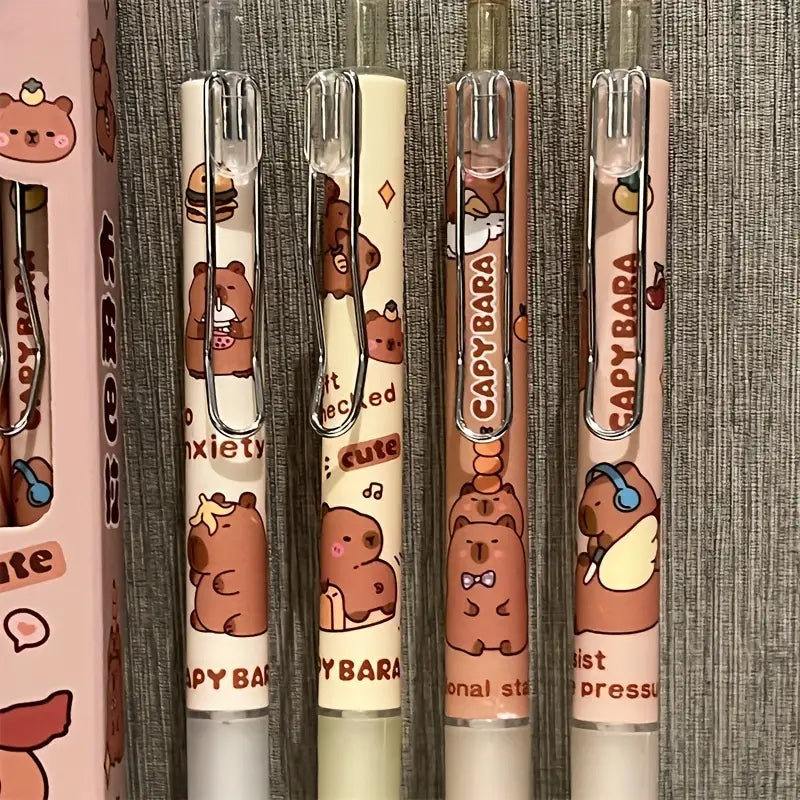 Set van 4 Capibara-gelpennen