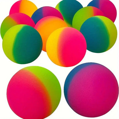 set van 10 regenboog stuiterballen